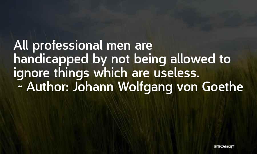 Being Useless Quotes By Johann Wolfgang Von Goethe