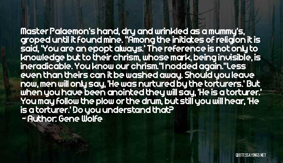 Being Washed Away Quotes By Gene Wolfe