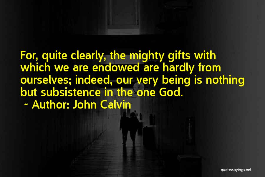 Being Well Endowed Quotes By John Calvin