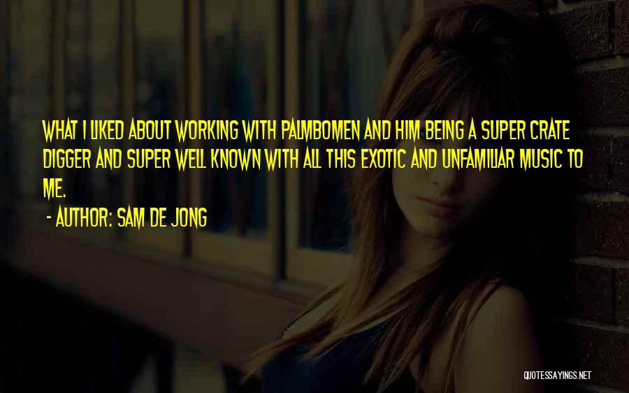 Being Well Known Quotes By Sam De Jong