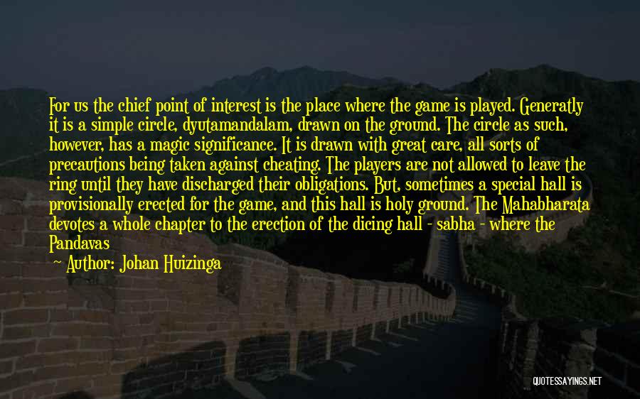 Being Well Taken Care Of Quotes By Johan Huizinga