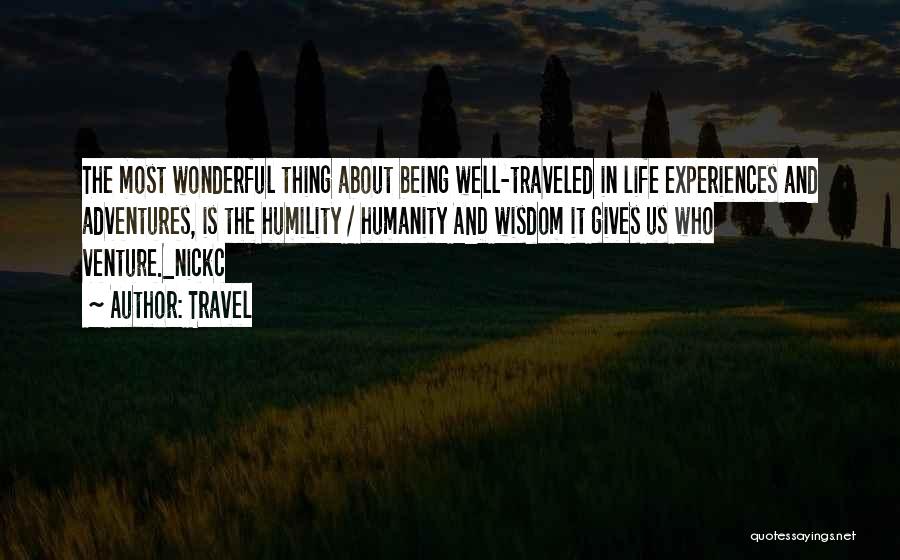 Being Well Traveled Quotes By Travel