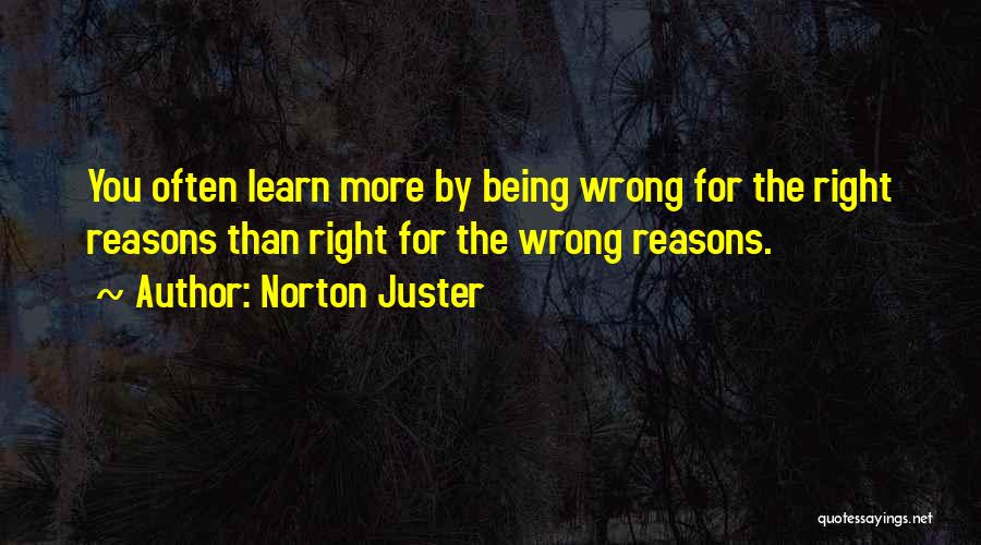 Being With Someone For The Wrong Reasons Quotes By Norton Juster