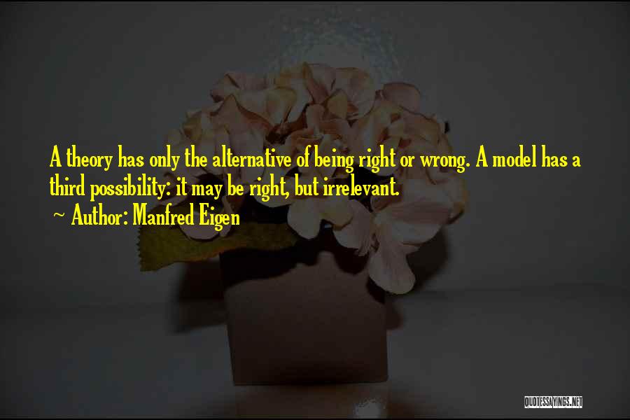 Being Wrong But Right Quotes By Manfred Eigen