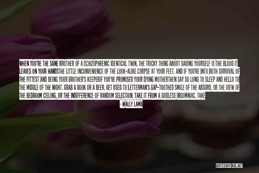 Being Your Brother's Keeper Quotes By Wally Lamb Being Your Brother's Keeper Quotes By Wally Lamb