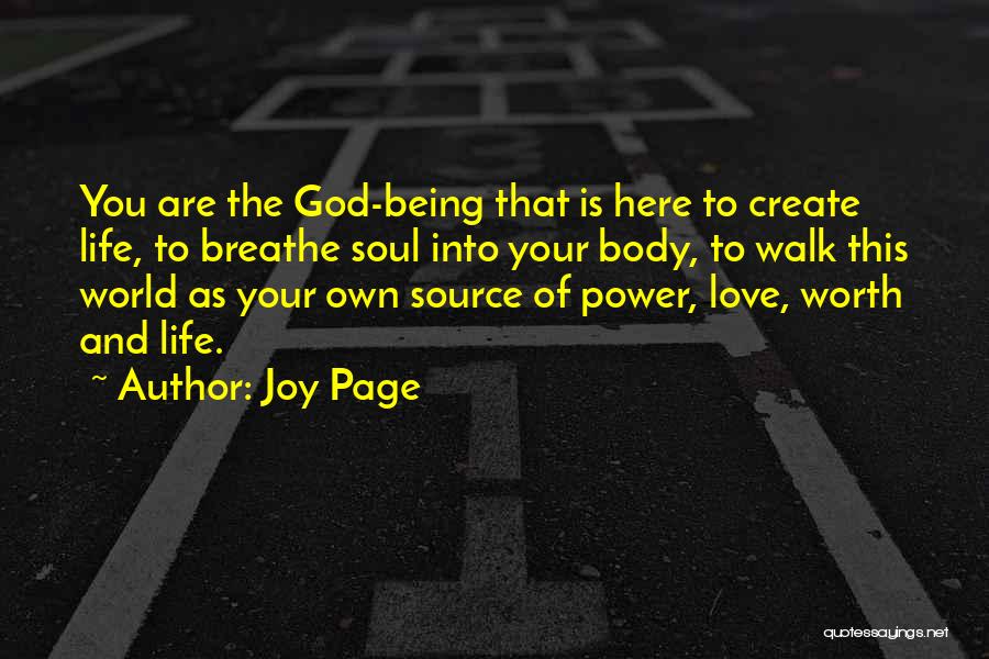 Being Your Own God Quotes By Joy Page
