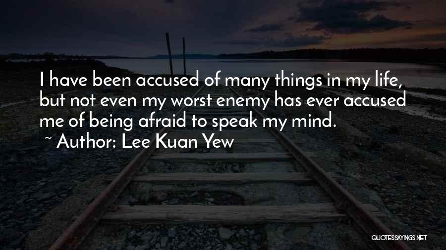 Being Your Own Worst Enemy Quotes By Lee Kuan Yew