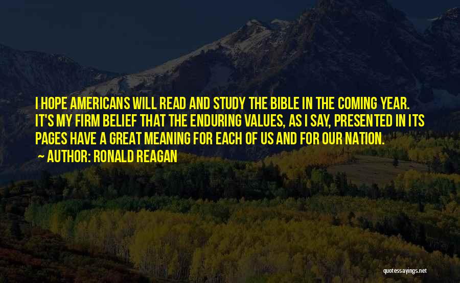 Belief In The Bible Quotes By Ronald Reagan