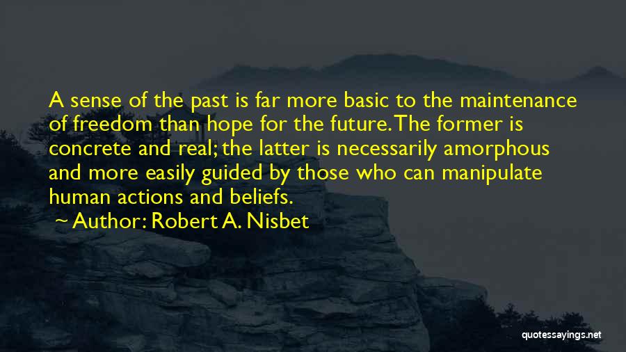 Beliefs And Actions Quotes By Robert A. Nisbet