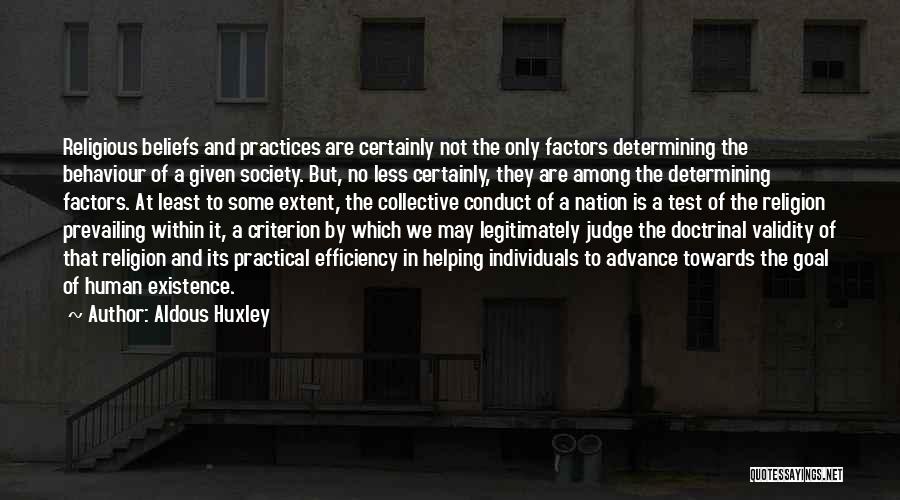 Beliefs And Religion Quotes By Aldous Huxley