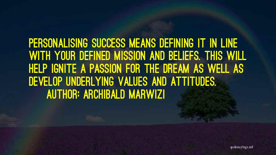 Beliefs Attitudes And Values Quotes By Archibald Marwizi