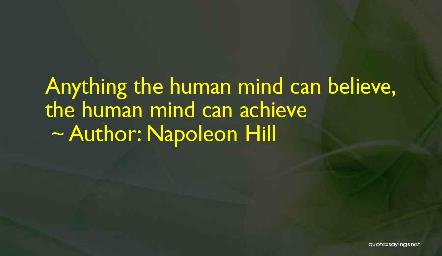 Believe Achieve Dream Quotes By Napoleon Hill