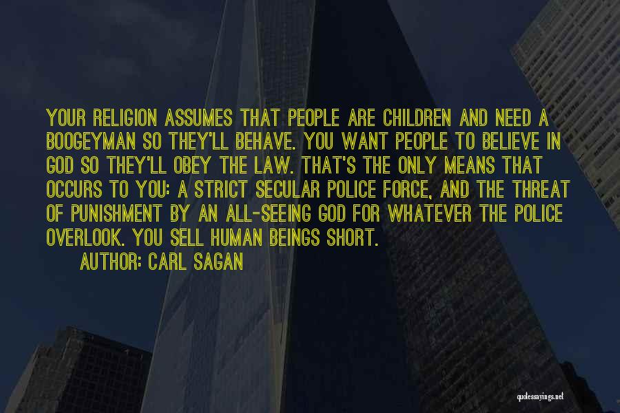 Believe In God Short Quotes By Carl Sagan