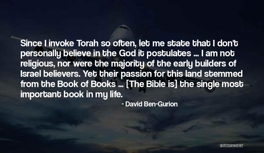 Believe In The Bible Quotes By David Ben-Gurion