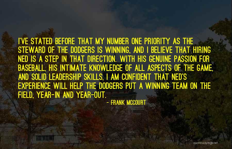 Believe In The Team Quotes By Frank McCourt Believe In The Team Quotes By Frank McCourt