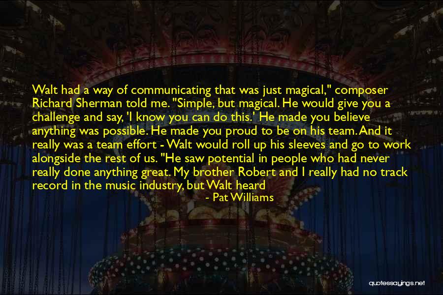 Believe In The Team Quotes By Pat Williams Believe In The Team Quotes By Pat Williams