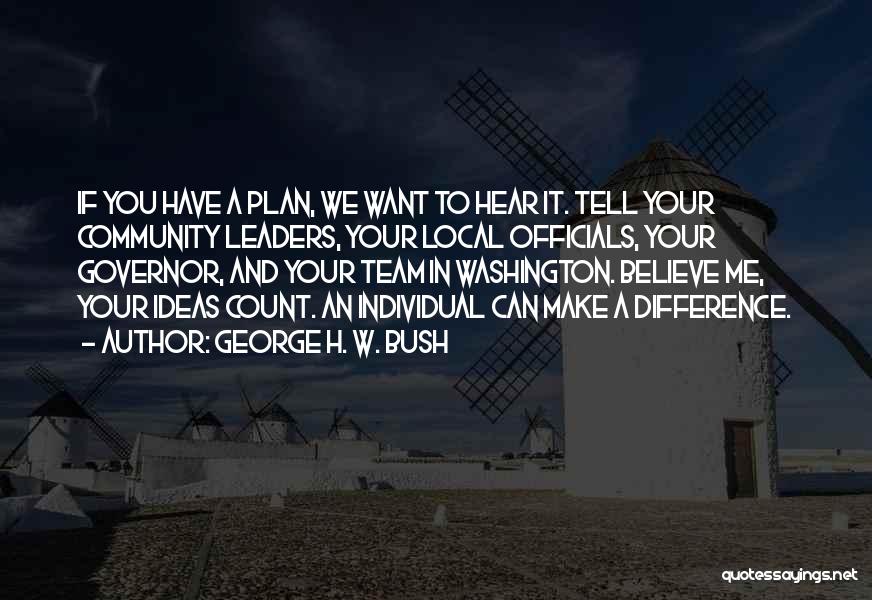 Believe In Your Team Quotes By George H. W. Bush