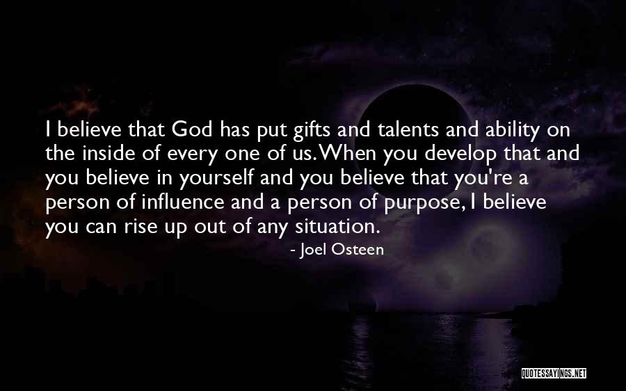 Believe In Yourself God Quotes By Joel Osteen