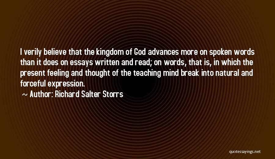 Believe On God Quotes By Richard Salter Storrs