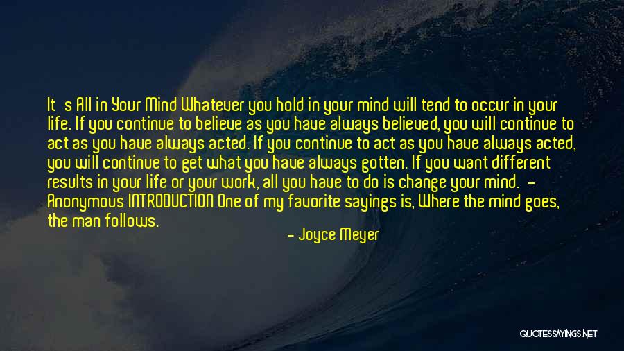 Believe Sayings And Quotes By Joyce Meyer