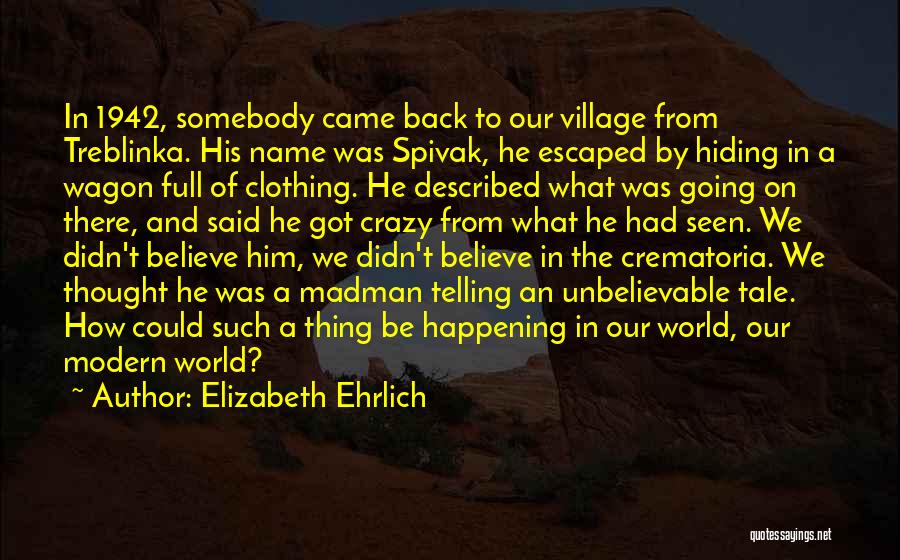Believe The Unbelievable Quotes By Elizabeth Ehrlich