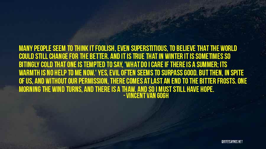 Believe There Is Good In The World Quotes By Vincent Van Gogh