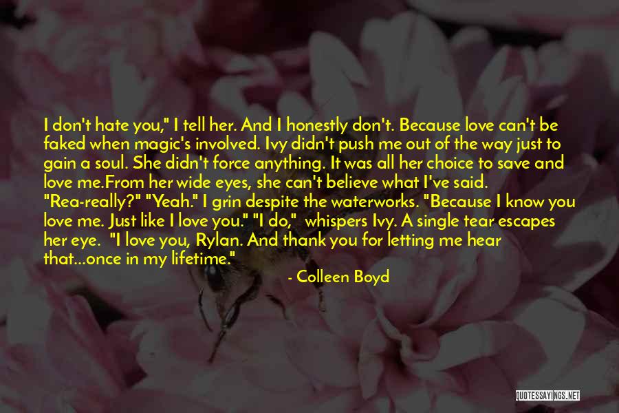 Believe What You Hear Quotes By Colleen Boyd