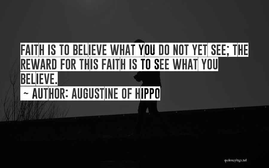 Believe What You See Quotes By Augustine Of Hippo