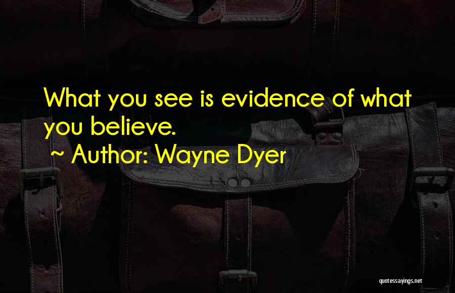 Believe What You See Quotes By Wayne Dyer