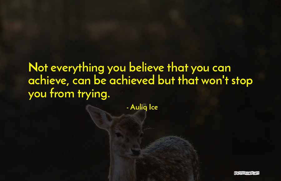 Believe You Can Achieve Quotes By Auliq Ice