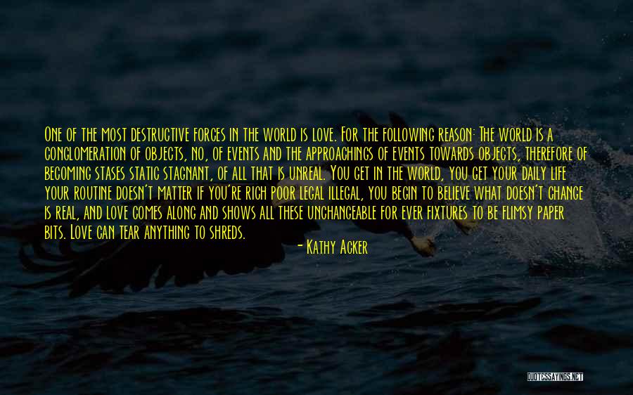 Believe You Can Change The World Quotes By Kathy Acker