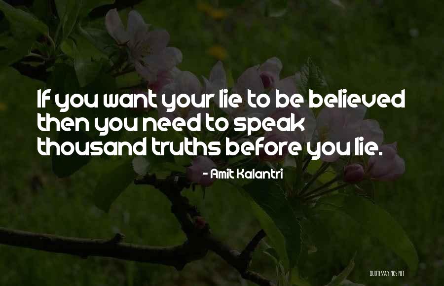 Believed Your Lies Quotes By Amit Kalantri Believed Your Lies Quotes By Amit Kalantri