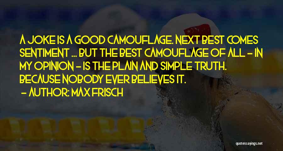 Believes Quotes By Max Frisch