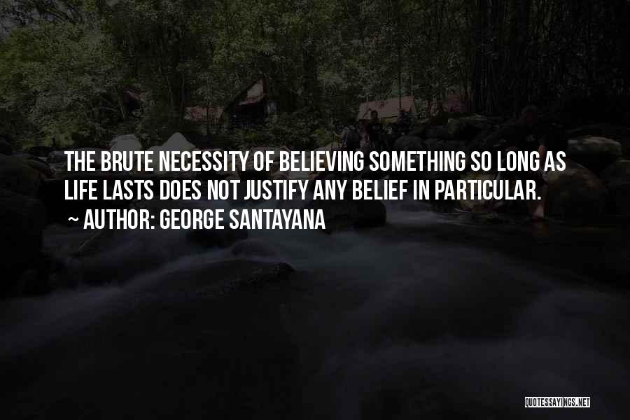 Believing In Something Quotes By George Santayana