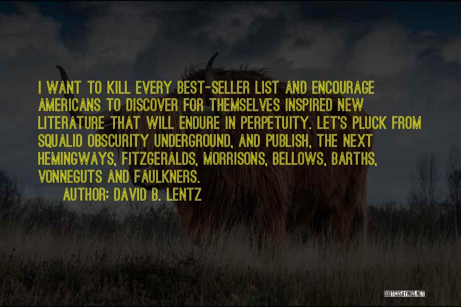 Bellows Quotes By David B. Lentz