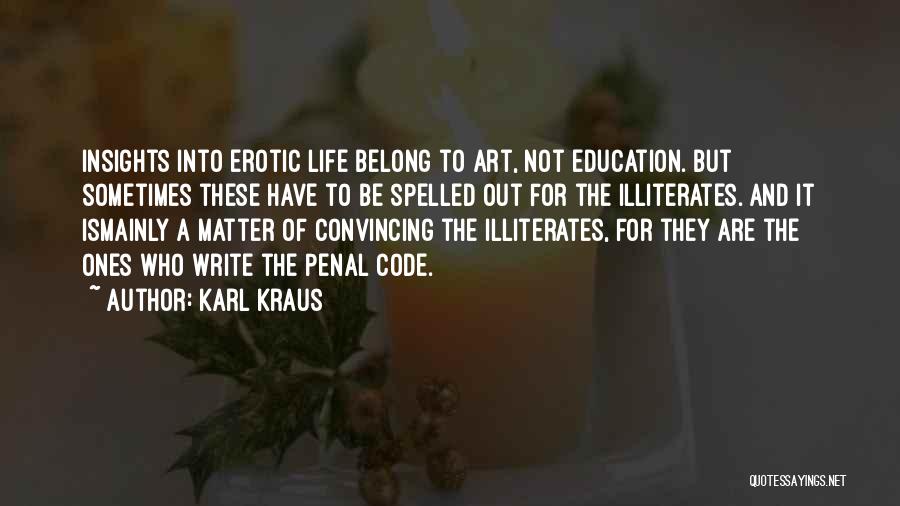 Belong To Quotes By Karl Kraus