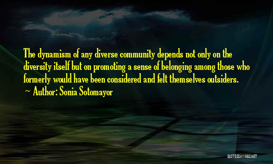 Belonging In The Outsiders Quotes By Sonia Sotomayor