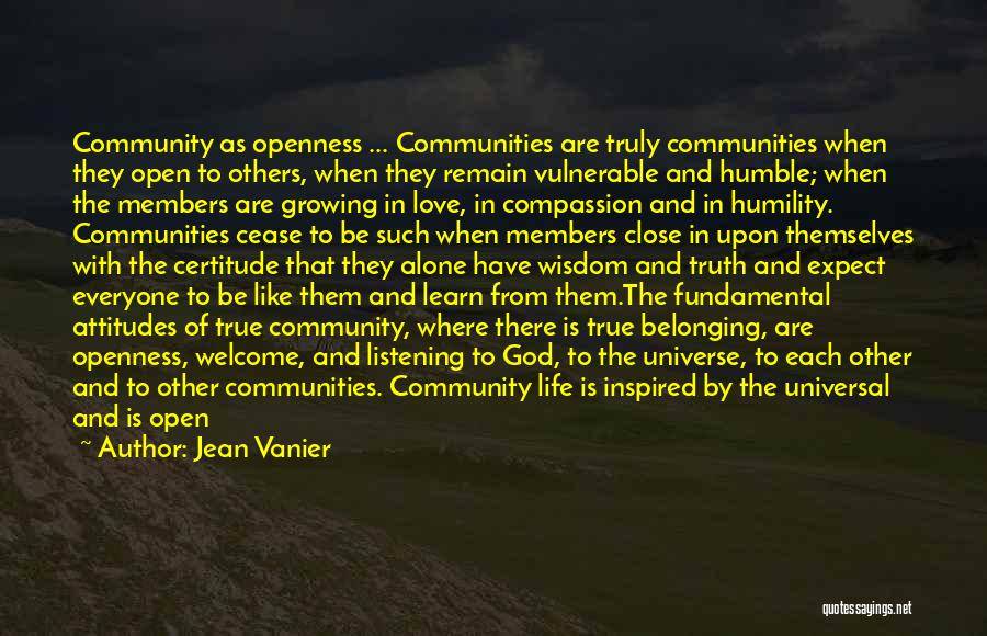 Belonging To A Community Quotes By Jean Vanier