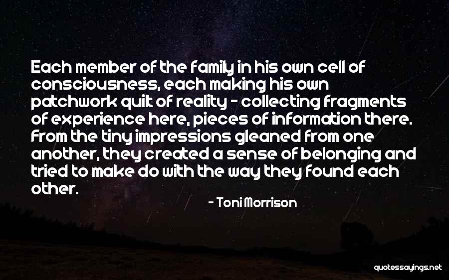 Belonging To A Family Quotes By Toni Morrison Belonging To A Family Quotes By Toni Morrison