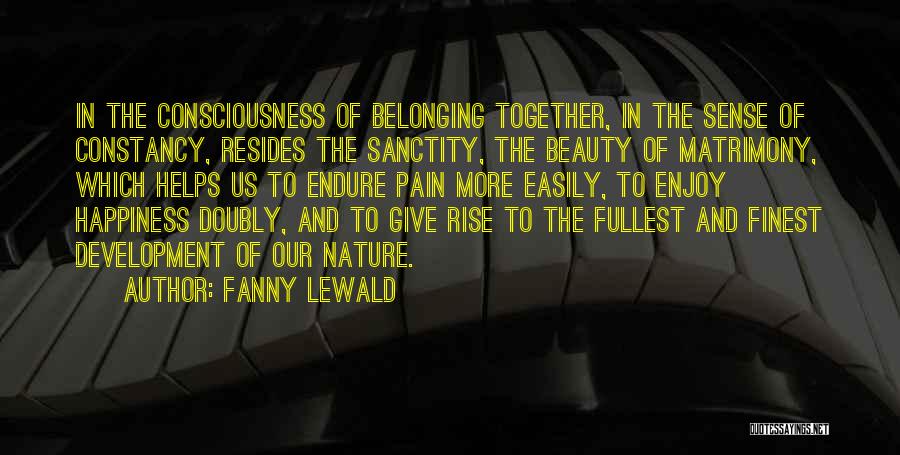 Belonging To Nature Quotes By Fanny Lewald