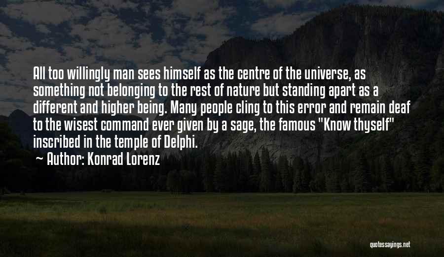 Belonging To Nature Quotes By Konrad Lorenz