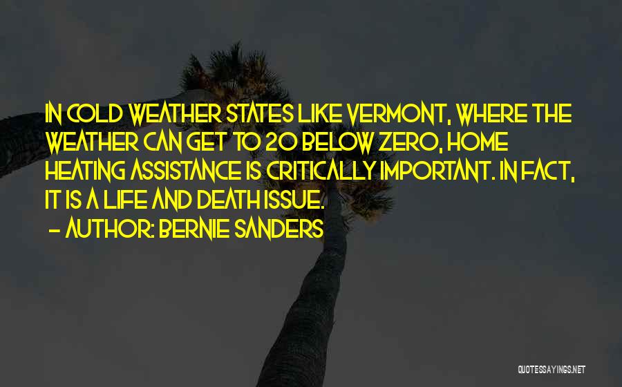 Below Zero Weather Quotes By Bernie Sanders