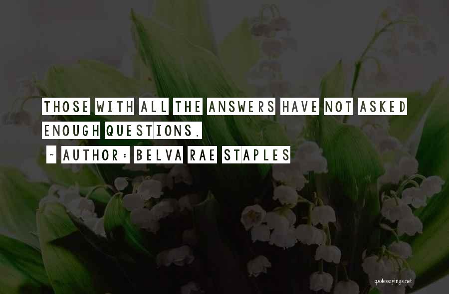 Belva Rae Staples Quotes 2120553