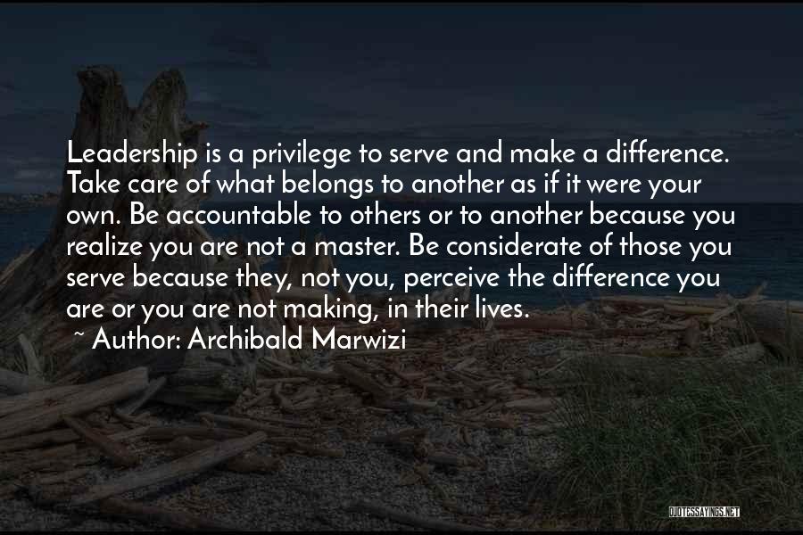 Benchmarking Quotes By Archibald Marwizi