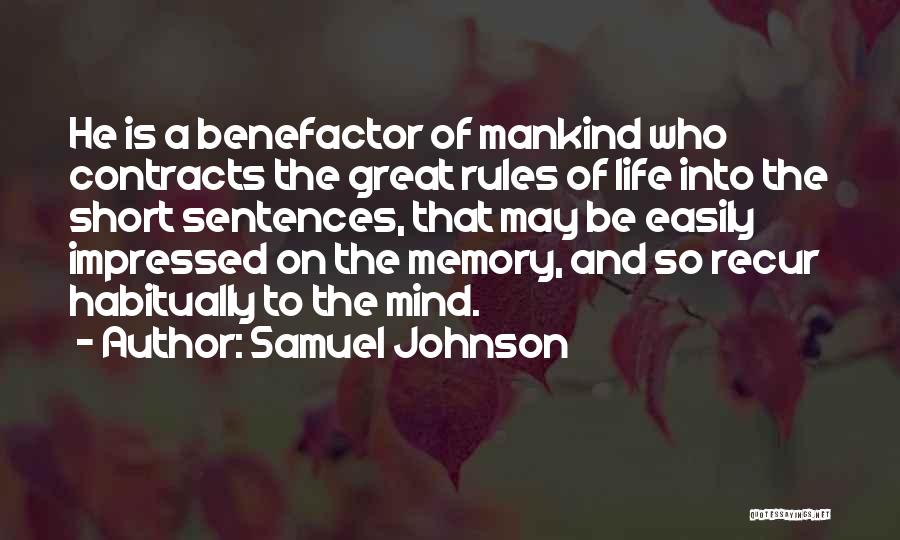 Benefactor Quotes By Samuel Johnson