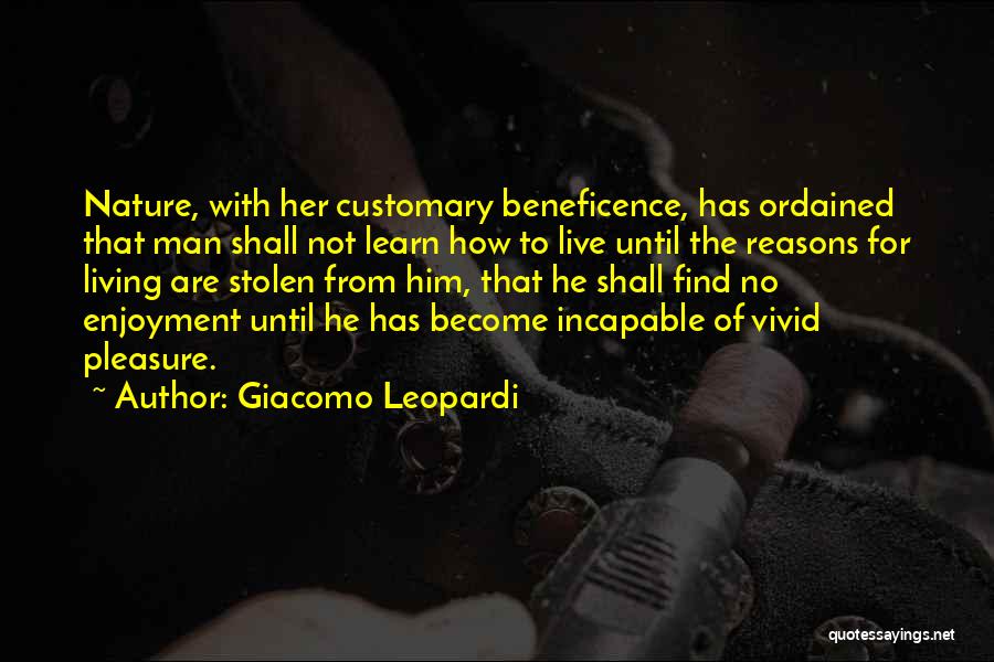 Beneficence Quotes By Giacomo Leopardi