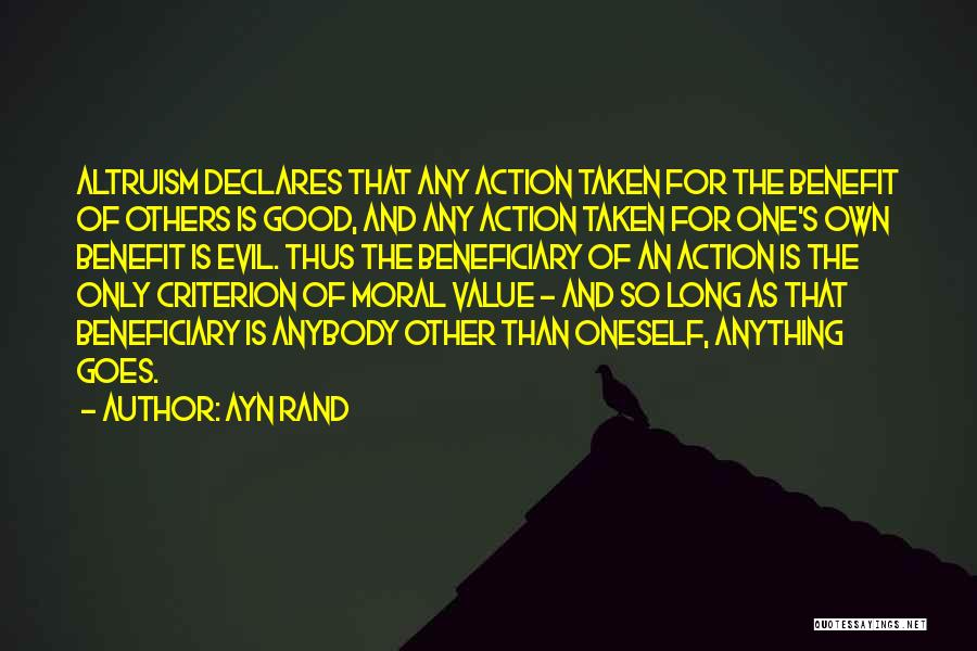 Beneficiary Quotes By Ayn Rand