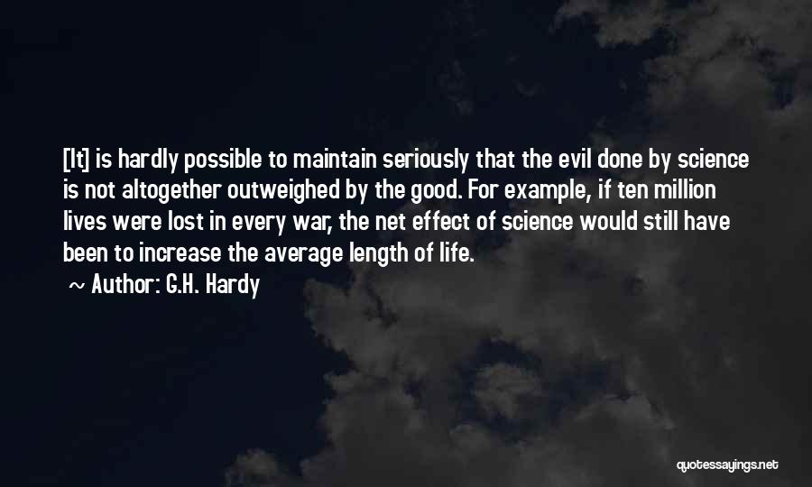 Benefits Of Science Quotes By G.H. Hardy