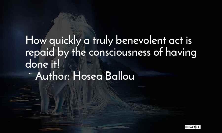 Benevolent Quotes By Hosea Ballou