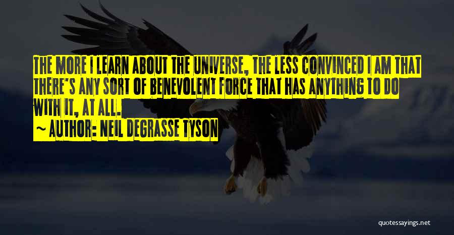 Benevolent Universe Quotes By Neil DeGrasse Tyson
